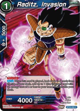 Raditz, Invasion (BT23-058) - Perfect Combination Foil