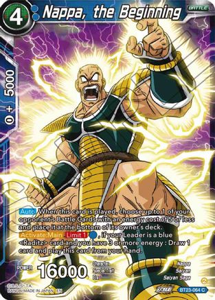 Nappa, the Beginning (BT23-064) - Perfect Combination Foil