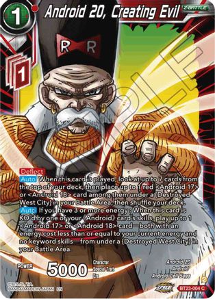 Android 20, Creating Evil (BT23-004) - Perfect Combination Foil