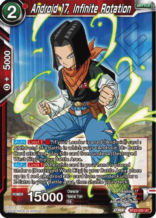 Android 17, Infinite Rotation (BT23-025) - Perfect Combination Foil