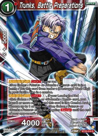 Trunks, Battle Preparations (BT23-019) - Perfect Combination