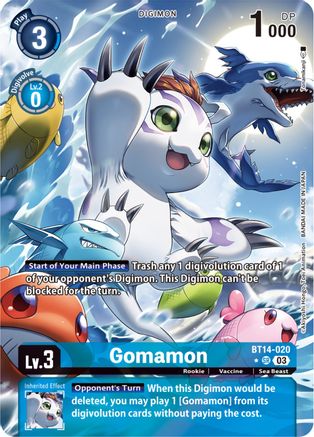 Gomamon (Alternate Art) (BT14-020) - Blast Ace Foil