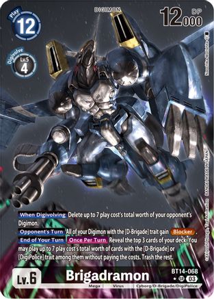 Brigadramon (Alternate Art) (BT14-068) - Blast Ace Foil