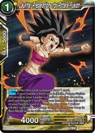 Caulifla, Preparations for Potara-Fusion (BT23-126) - Perfect Combination Foil