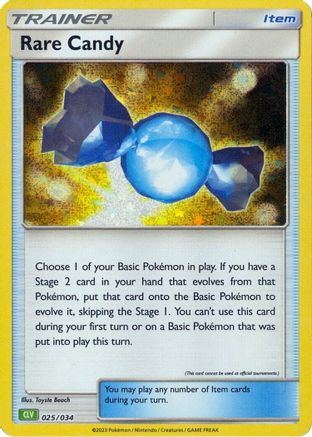 Rare Candy (CLV) 025/034 - Holofoil Trading Card Game Classic - Classic Collection