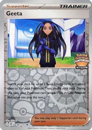 Geeta 188/197 - Reverse Holofoil League & Championship Cards - Promo