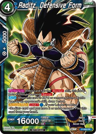 Raditz, Defensive Form (Zenkai Series Tournament Pack Vol.6) (P-558) - Tournament Promotion Cards