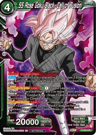 SS Rose Goku Black, Call of Fusion (Zenkai Series Tournament Pack Vol.6) (P-563) - Tournament Promotion Cards