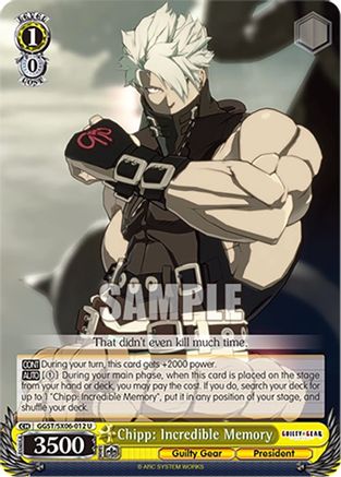 Chipp: Incredible Memory (GGST/SX06-012 U) - Guilty Gear -Strive-