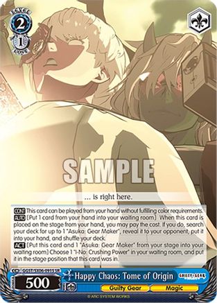 Happy Chaos: Tome of Origin (SR) (GGST/SX06-091S SR) - Guilty Gear -Strive-