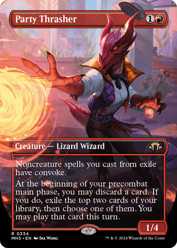 Party Thrasher (Borderless) (MH3-334) - Modern Horizons 3 (Borderless) Foil