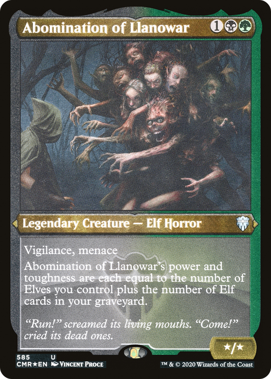 Abomination of Llanowar (Foil Etched) (CMR-585) - Commander Legends Foil