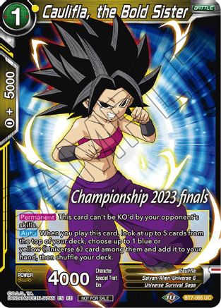 Caulifla, the Bold Sister (2023 Championship Finals Celebration Pack) (BT7-085) - Tournament Promotion Cards Foil