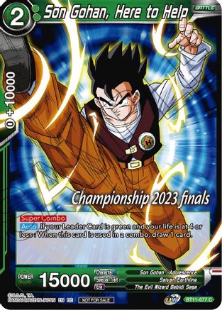 Son Gohan, Here to Help (2023 Championship Finals Celebration Pack) (BT11-077) - Tournament Promotion Cards Foil