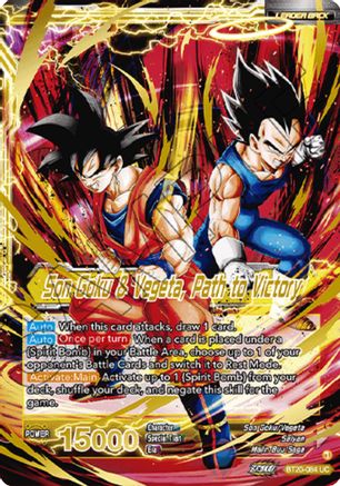 SS Vegito // Son Goku & Vegeta, Path to Victory (Giant Card) (BT20-084) - Oversized Cards Foil