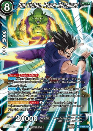 Son Gohan, Power Reclaimed (Championship 2023 Reward Pack) (BT19-151) - Tournament Promotion Cards Foil