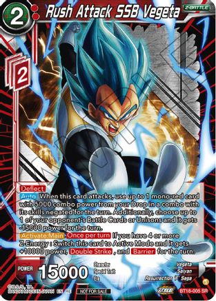 Rush Attack SSB Vegeta (2023 Championship Finals Zenkai Premium Pack) (BT18-005) - Tournament Promotion Cards Foil