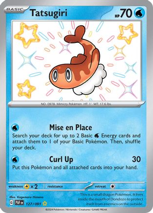 Tatsugiri 127/091 - Holofoil SV Paldean Fates - Shiny Rare