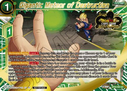 Gigantic Meteor of Destruction (2023 World Championship Z-Extra Card Set) (BT22-060) - Tournament Promotion Cards Foil