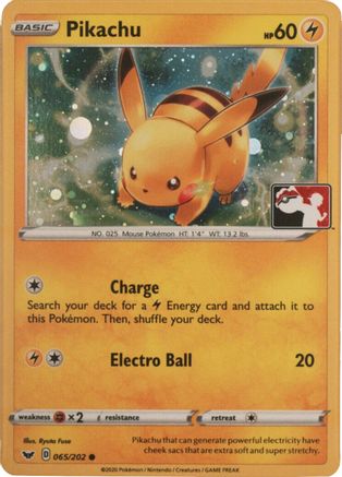 Pikachu 065/202 - Holofoil League & Championship Cards - Promo