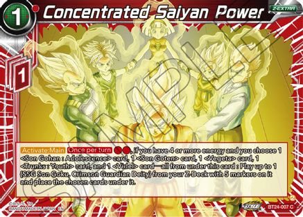 Concentrated Saiyan Power (BT24-007) - Beyond Generations
