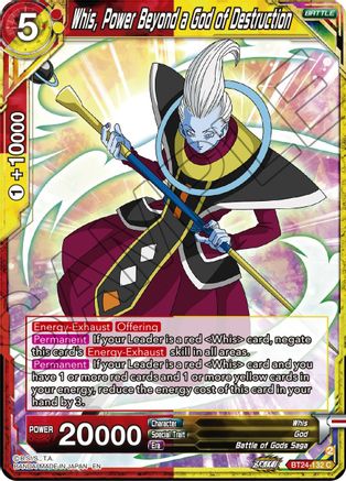 Whis, Power Beyond a God of Destruction (BT24-132) - Beyond Generations Foil