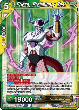 Frieza, Preliminary Test (BT24-137) - Beyond Generations