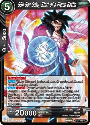 SS4 Son Goku, Start of a Fierce Battle (BT24-116) - Beyond Generations Foil