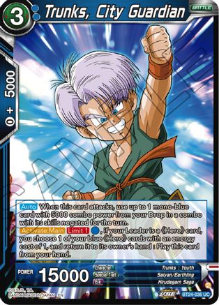 Trunks, City Guardian (BT24-036) - Beyond Generations Foil