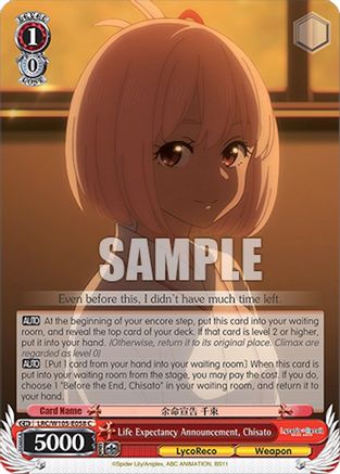 Life Expectancy Announcement, Chisato (LRC/W105-E058 C) - Lycoris Recoil