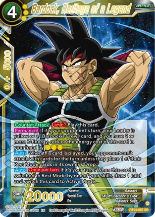 Bardock, Heritage of a Legend (BT24-087) - Beyond Generations Foil