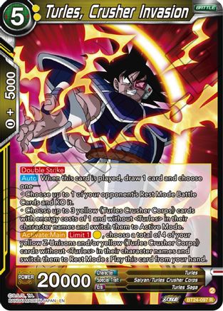 Turles, Crusher Invasion (BT24-097) - Beyond Generations Foil