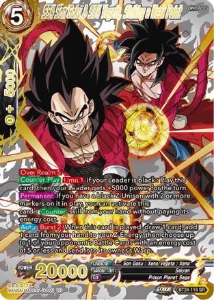 SS4 Son Goku & SS4 Vegeta, Striking a Weak Point (Collector Booster Gold) (BT24-118) - Beyond Generations Foil