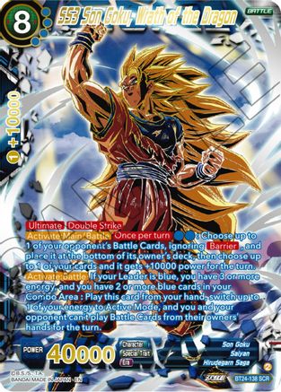 SS3 Son Goku, Wrath of the Dragon (Collector Booster Gold) (BT24-138) - Beyond Generations Foil
