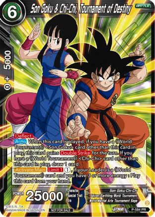 Son Goku & Chi-Chi, Tournament of Destiny (Zenkai Series Tournament Pack Vol.7) (P-584) - Tournament Promotion Cards