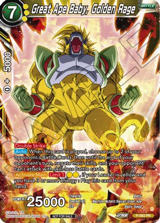 Great Ape Baby, Golden Rage (Zenkai Series Tournament Pack Vol.7) (P-583) - Tournament Promotion Cards