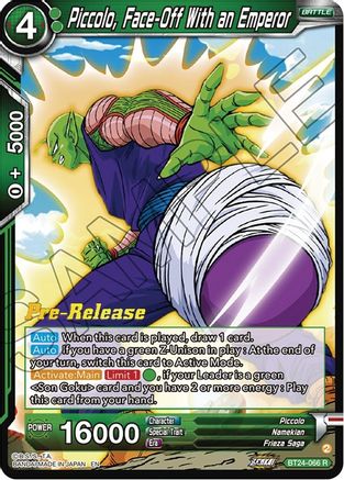 Piccolo, Face-Off With an Emperor (BT24-066) - Beyond Generations PreRelease Cards Foil