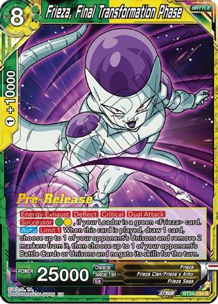Frieza, Final Transformation Phase (BT24-134) - Beyond Generations PreRelease Cards Foil