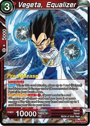 Vegeta, Equalizer (BT24-014) - Beyond Generations PreRelease Cards Foil