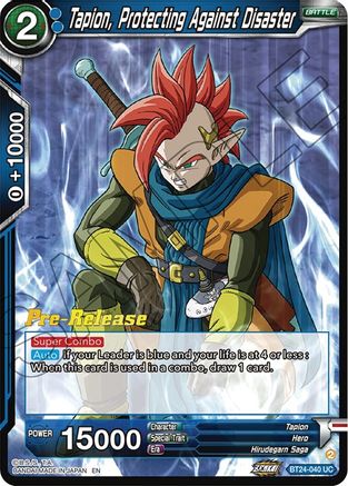 Tapion, Protecting Against Disaster (BT24-040) - Beyond Generations PreRelease Cards Foil