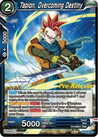 Tapion, Overcoming Destiny (BT24-041) - Beyond Generations PreRelease Cards Foil