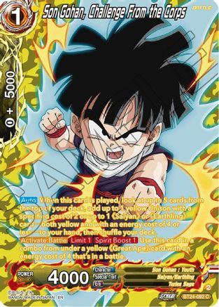 Son Gohan, Challenge From the Corps (Collector Booster Silver) (BT24-092) - Beyond Generations Foil
