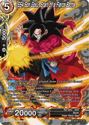 SS4 Son Goku, Start of a Fierce Battle (Collector Booster Silver) (BT24-116) - Beyond Generations Foil