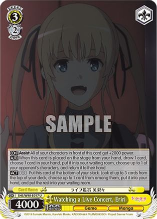 Watching a Live Concert, Eriri (SHS/W98-E017 U) - Saekano the Movie: Finale