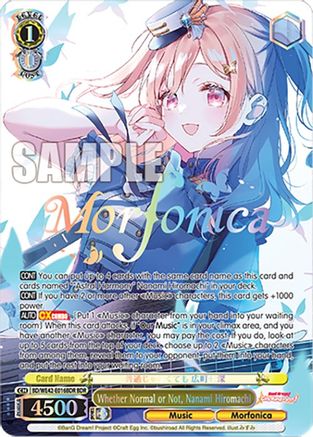 Whether Normal or Not, Nanami Hiromachi (BDR) (BD/WE42-E016BDR BDR) - BanG Dream! Girls Band Party! Countdown Collection Premium Booster