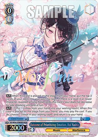 Outcome of Prioritizing Emotion, Rui Yashio (BDR) (BD/WE42-E080BDR BDR) - BanG Dream! Girls Band Party! Countdown Collection Premium Booster