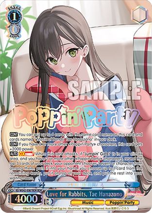 Love for Rabbits, Tae Hanazono (BDR) (BD/WE42-E087BDR BDR) - BanG Dream! Girls Band Party! Countdown Collection Premium Booster