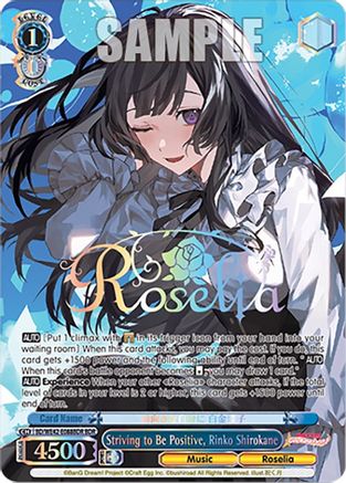 Striving to Be Positive, Rinko Shirokane (BDR) (BD/WE42-E088BDR BDR) - BanG Dream! Girls Band Party! Countdown Collection Premium Booster