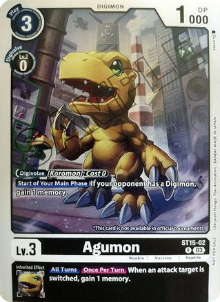 Agumon (Demo Deck Exclusive) (ST15-02) - Digimon Demo Deck Exclusive Cards