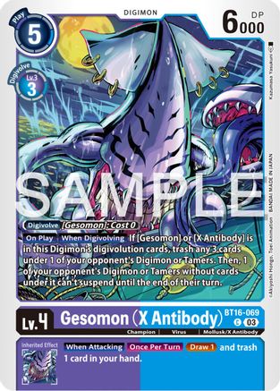 Gesomon (X Antibody) (BT16-069) - Beginning Observer